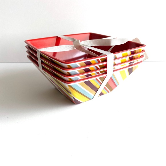 🔖 MISSONI For Target 20th Anniversary 4 Cereal Bowls 4 Pack Stripe Multicolored - Picture 2 of 5